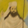 A drawing by Layla Khoudeida of an Ezidi priest.