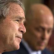 President Bush and Treasury Secy. Paulson 