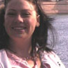 Megan Chaney in front of the Sydney Opera House