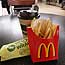 McDonald's fries, coffee and snack wrap