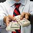 Man hands over cash