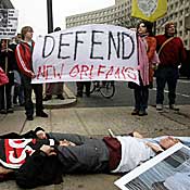Activists at HUD building in Washington, D.C. 