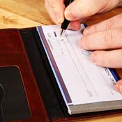 Cutting a check 