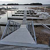 Low water levels at Kowaliga Marina in Alabama 