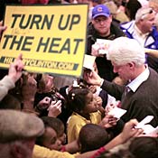 Bill Clinton campaigns for Hillary 