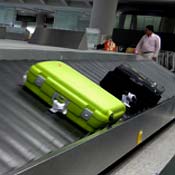 Luggage pick-up at the airport 