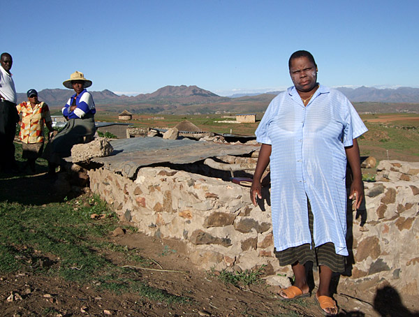 
                'Mamanuel Rampai, 43, in the village of Turupu, Lesotho.
                                    (Gretchen Wilson)
                                