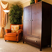 Hotel room armoire 
