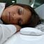 A woman asleep on the job