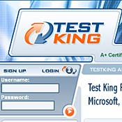 Screenshot from TestKing website 