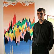 Tom Moran with one of his artworks 