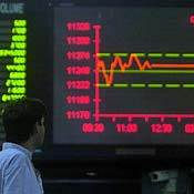 A broker at the Karachi Stock Exchange 