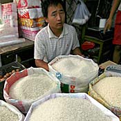 Rice vendor in Beijing. 