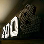 The "2008" New Year's sign 
