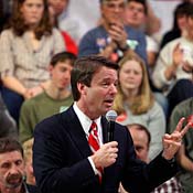 John Edwards speaks in Keene, N.H. 