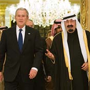 King Abudllah bin Aziz al-Saud and President Bush 
