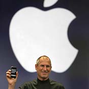 Steve Jobs unveils the iPhone at Macworld 