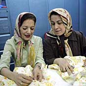 Sudaveh, left, with one of her employees. 