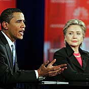 Senators Barack Obama and Hillary Clinton 