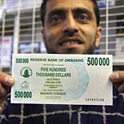 new Zimbabwean dollar 500,000 note 