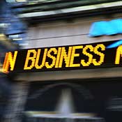 News ticker in New York 