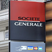 A Societe Generale sign in Paris 