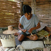 A Filipino woman at work 