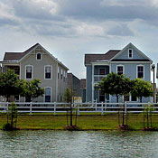 Homes in the town of Celebration, Fla. 