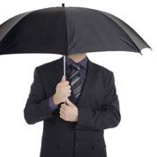 Man with umbrella 