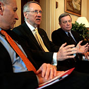 Sen. Harry Reid talks to reporters 