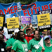An AFL-CIO rally on Capitol Hill 