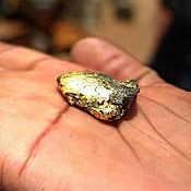 A gold nugget 