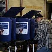 Berto Gonzalez votes in the Florida primary 