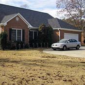 A brown lawn in Athens, Ga. 