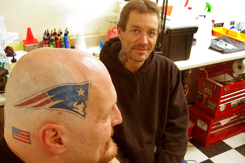 Captain America Face Tattoo. Movie Costumes