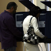 Floridians vote during the Florida primary 
