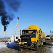 Oil tanker in Kyzylorda, Kazakhstan 