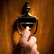 A man knocks on the door 