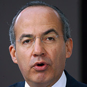 Mexican president Felipe Calderon 