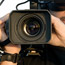 A TV camera taping