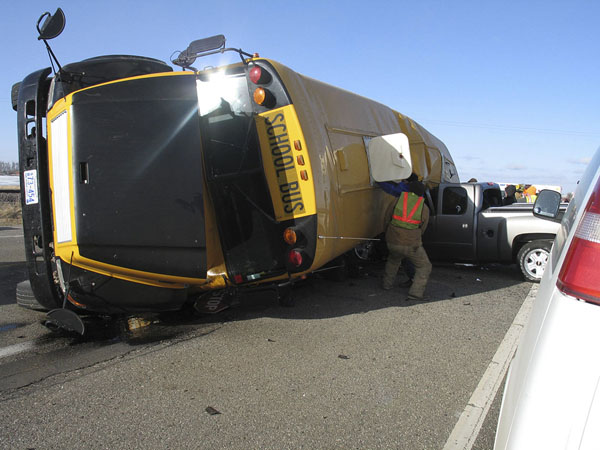 Photo: #The school bus crash near Cottonwood, Minn. in February killed four 