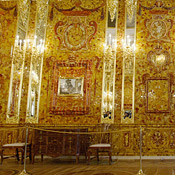 A replica of the Amber Room in St. Petersburg 