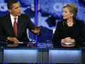 Sens.  Barack Obama and Hillary Clinton