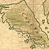 Map of California as an island, circa 1650.