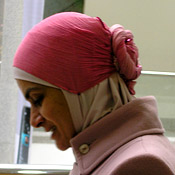 Narmin with pink scarf 