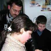 Family in the dining room 