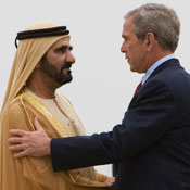 bush and al-Maktoum in dubai 