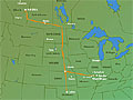 Map of Keystone pipeline project