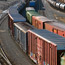 Cargo cars on a freight train