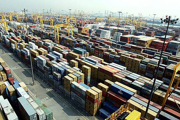 
                An aerial view of Jabal Ali Port in Dubai.
                                    (Tamara Abdul Hadi)
                                